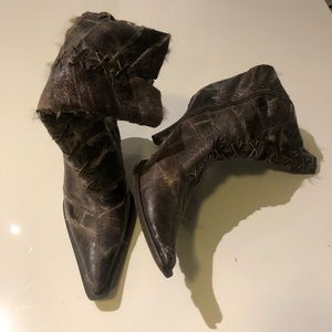 Italian Made Leather Boots Size 8